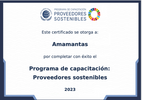 Amamantas certificados como Proveedor Sostenible