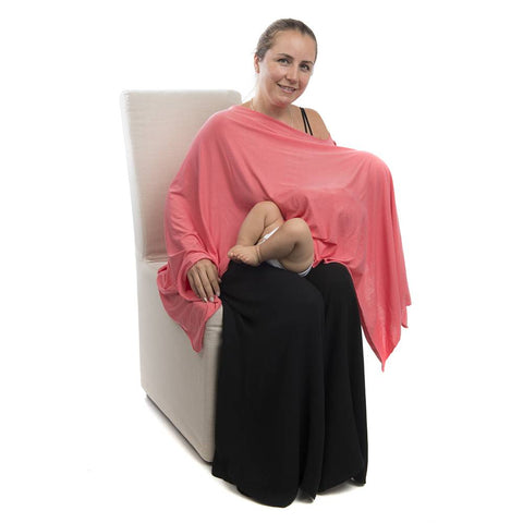 Pañuelo de Lactancia Algodón 6 en 1 Coral
