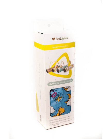 Manta Picnic y Playa Impermeable Infantil Unicornio Azul