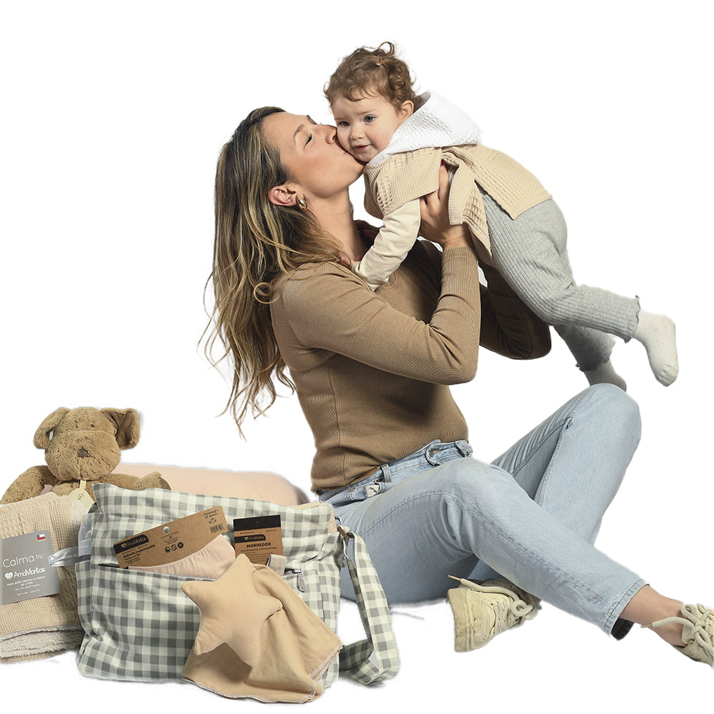 Eco Toalla Bebé Algodón Orgánico Waffle tipo Surf Beige AmaMantas Colección Calma