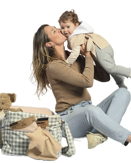 Eco Toalla Bebé Algodón Orgánico Waffle tipo Surf Beige AmaMantas Colección Calma