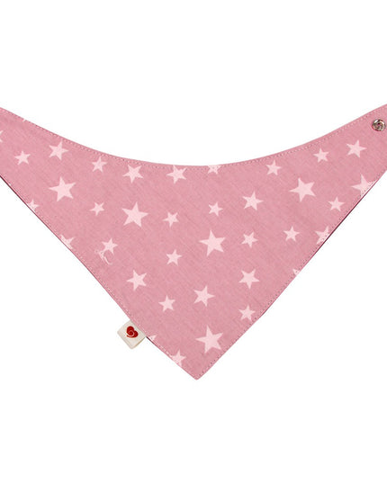Babero Algodón Impermeable Colección Estrella Palo Rosa