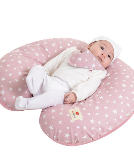 Babero Algodón Impermeable Colección Estrella Palo Rosa