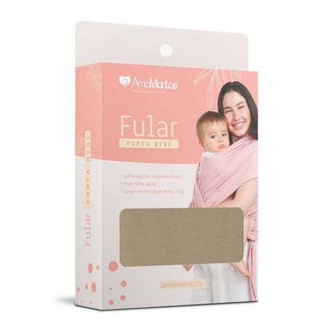 Fular Portabebé Algodón Semielasticado Beige