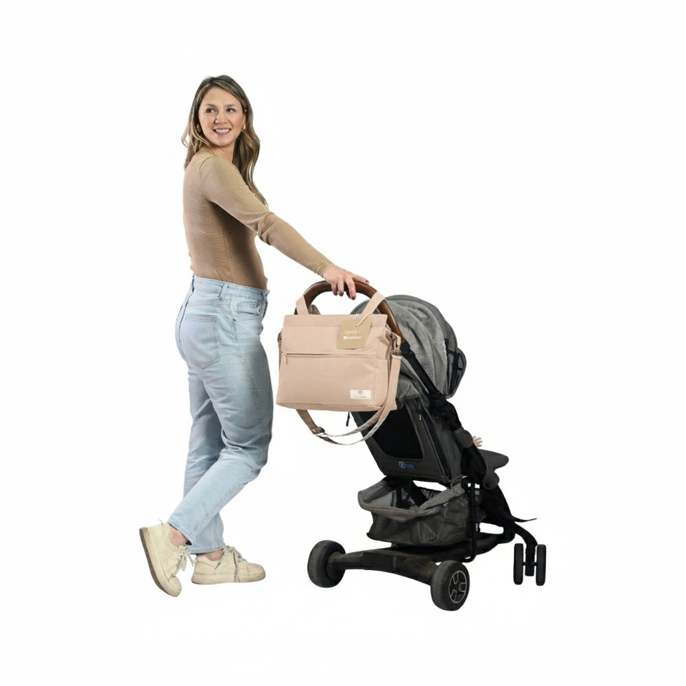Bolso Maternal Impermeable para Coche Beige Colección Calma