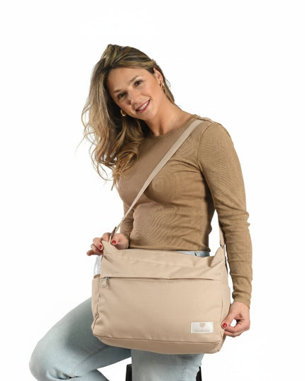 Bolso Maternal Impermeable para Coche Beige Colección Calma