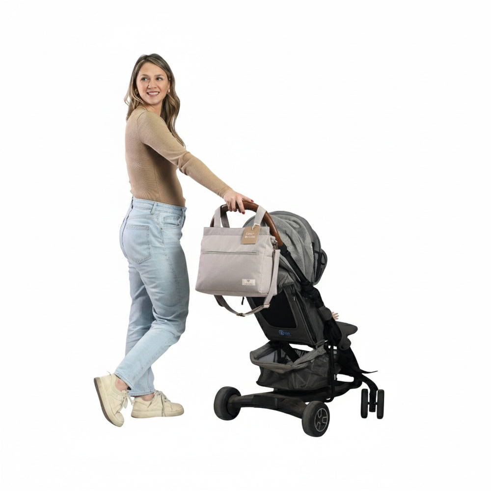 Bolso Maternal Impermeable  para Coche Gris Colección Calma