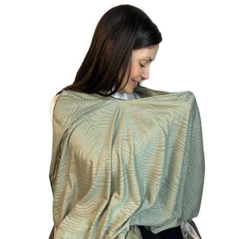 Pañuelo de Lactancia Algodón Diseño 6 en 1 Verde Oliva