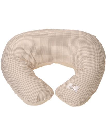 Cojín de Lactancia Algodón Vichy Beige Colección Calma