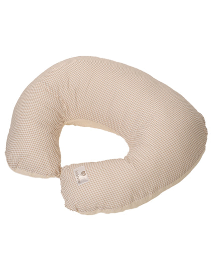 Cojín de Lactancia Algodón Vichy Beige Colección Calma