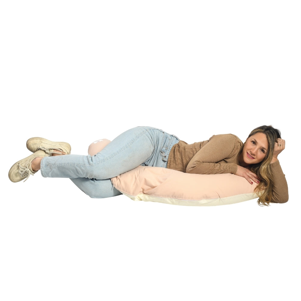 Cojín Maternal Multifuncional de Microperlas Beige & Crudo Colección Calma