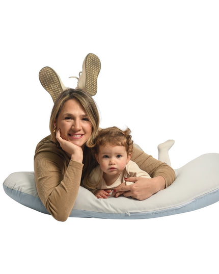 Cojn Maternal Multifuncional de Microperlas Gris  Blanco Coleccin Calma - Product Image 3