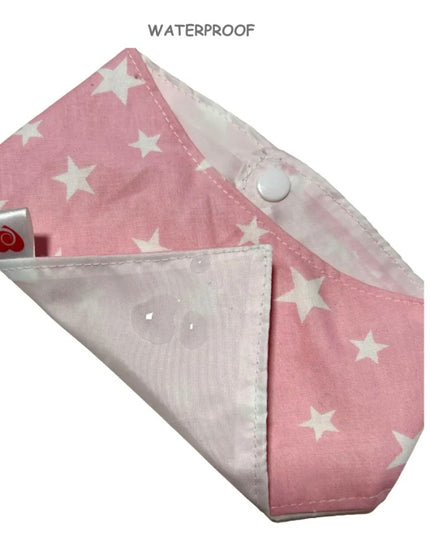 Pack 4 Baberos Impermeables Algodón  Niña