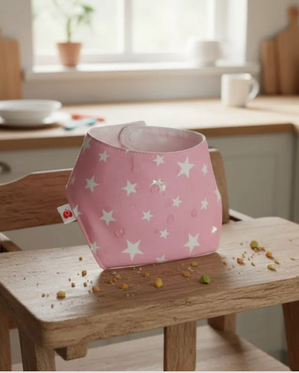 Pack 4 Baberos Impermeables Algodón  Niña