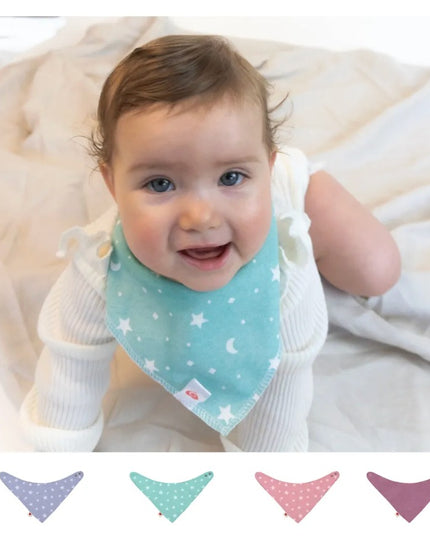 Pack 4 Baberos Impermeables Algodón  Niña