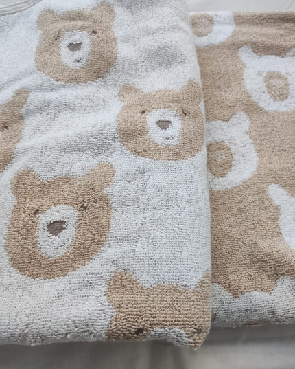 Organic Waffle Hooded Towel 100% Cotton Greige - Breastfeeding