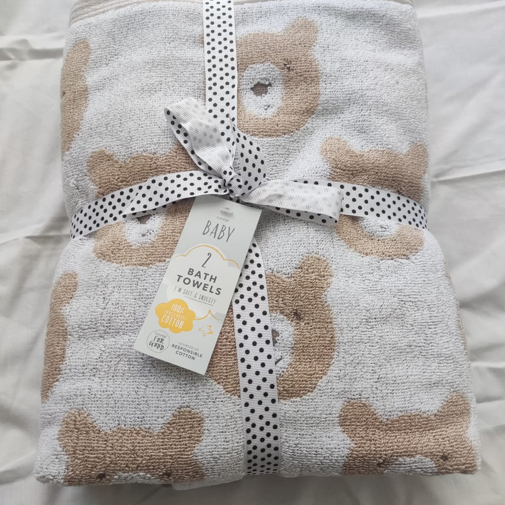 Organic Waffle Hooded Towel 100% Cotton Greige - Breastfeeding