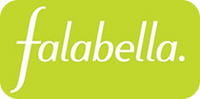 Logo de Falabella sobre fondo verde, marca asociada a Amamantas, tienda de productos sustentables para bebés.
