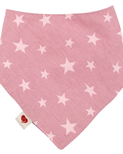 Babero Algodón Impermeable Colección Estrella Palo Rosa