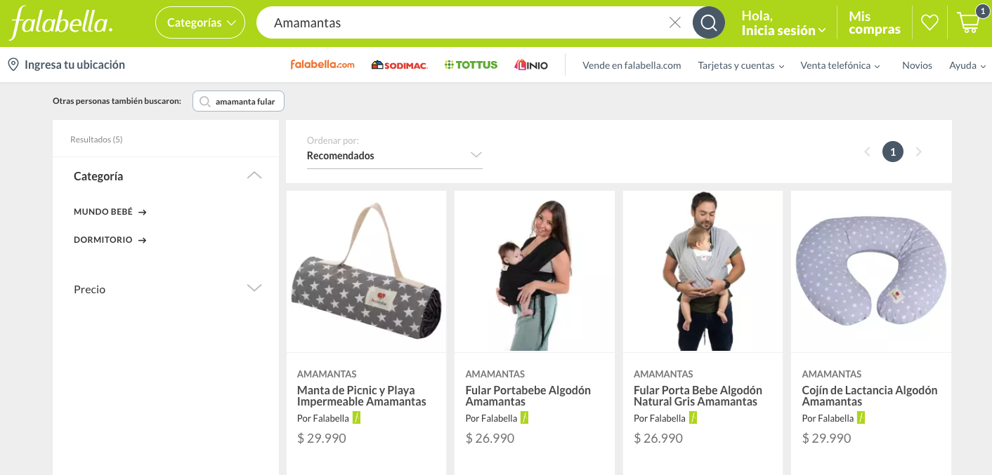 Amamantas ahora en Falabella !!!