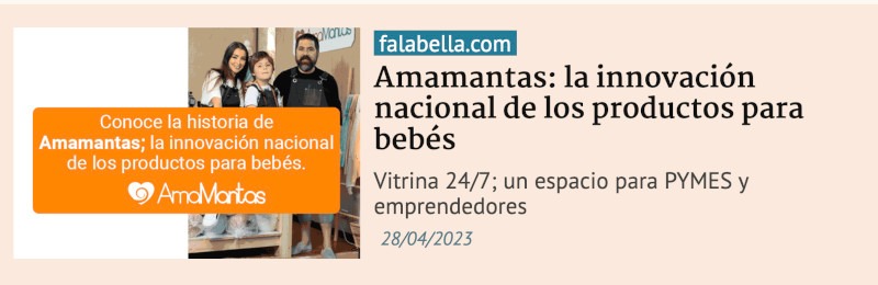 Amamantas: Aplaudidos por medios por nuestra pasión e innovación en productos para bebés