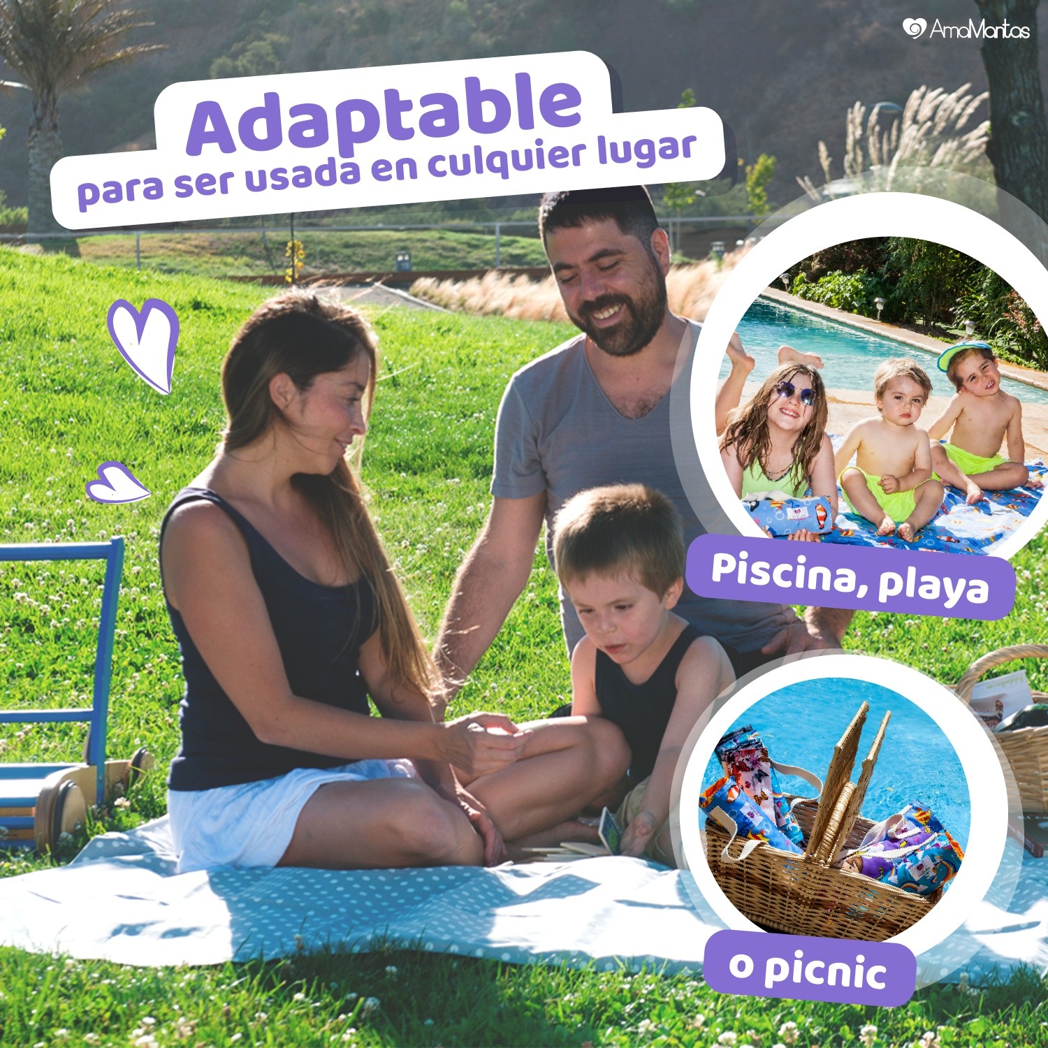 Manta de Picnic y Playa Impermeable Extra Grande Beige