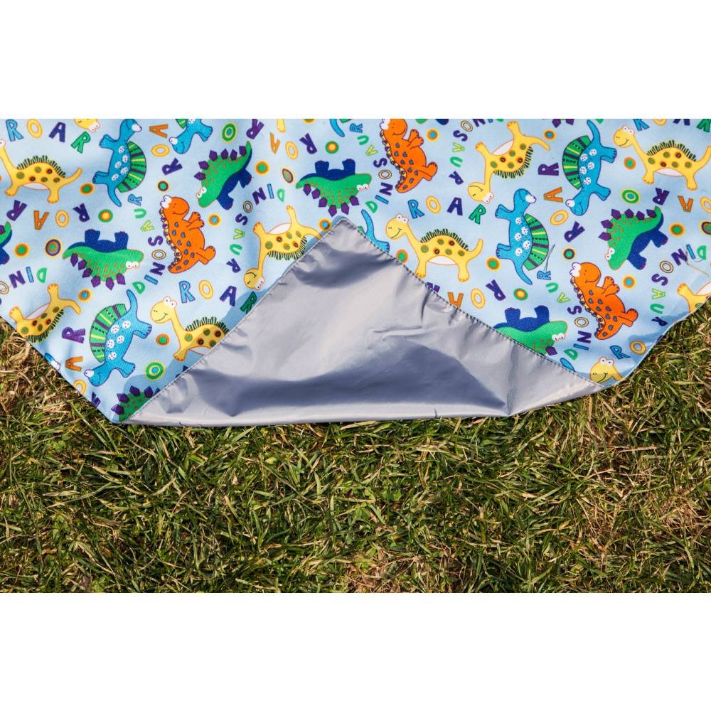 Manta Picnic y Playa Impermeable Infantil Dinosaurios Azul