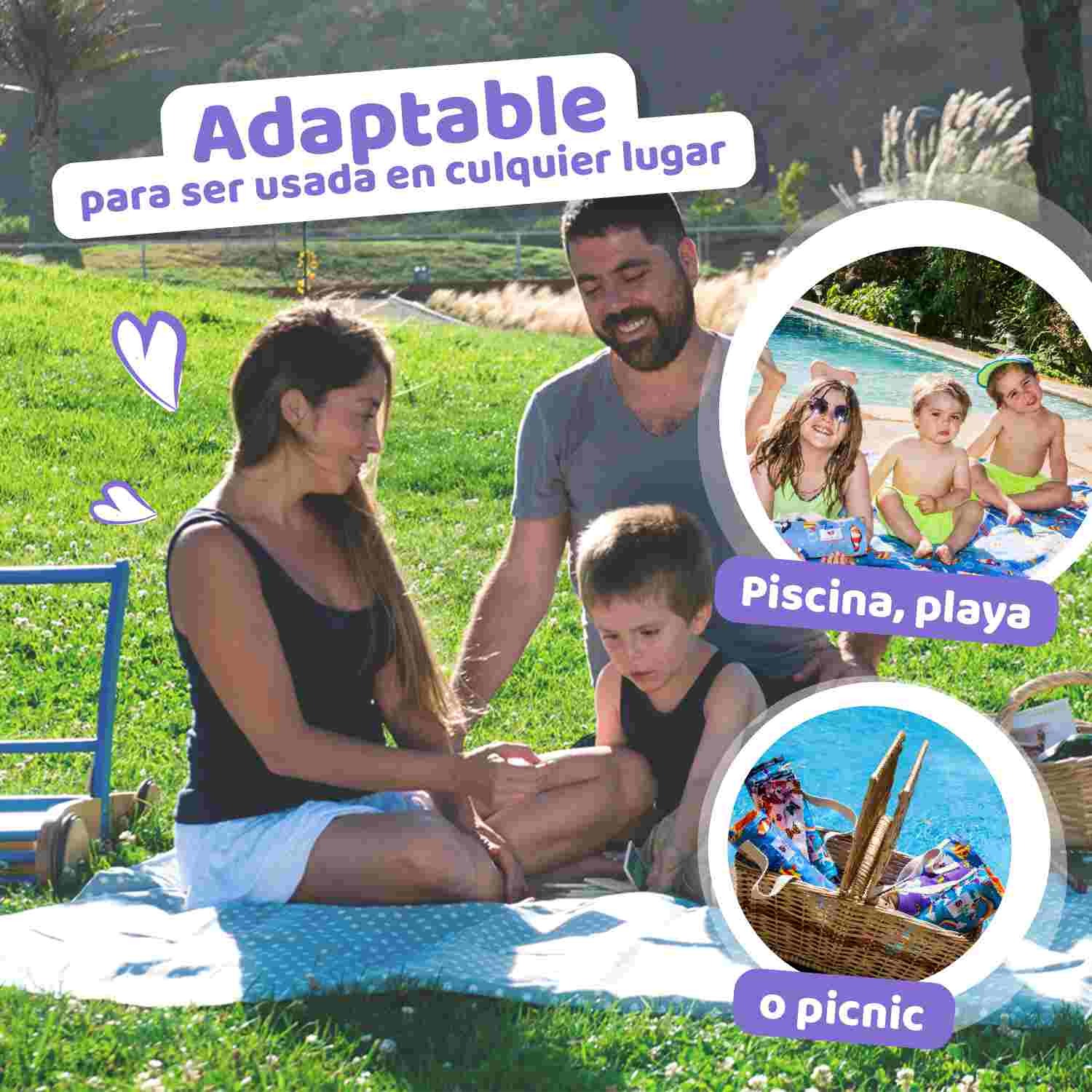 Manta Picnic y Playa Impermeable Infantil Dinosaurios