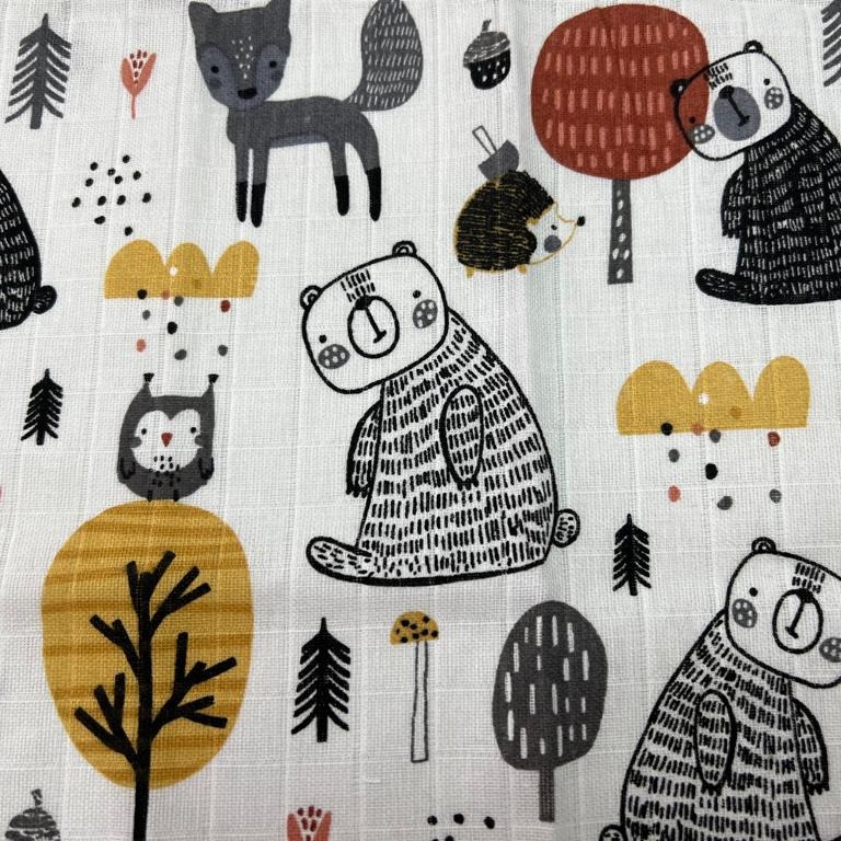 Swaddle Arrullo RN Muselina Orgánica 120 x 120 cm Bosque 