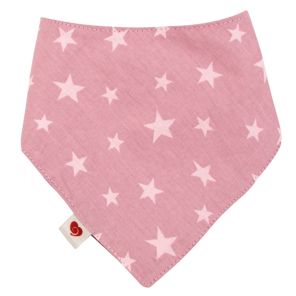 Babero Algodón Impermeable Colección Estrella Palo Rosa